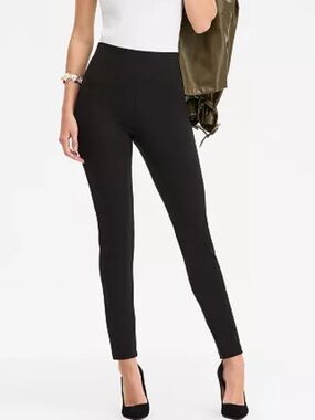 INC International Concepts 2Set Black/Burgundy Highwaisted Skinny Ponte Pants- 8